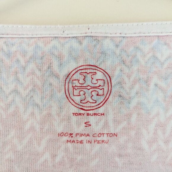 Tory Burch Cotton Knit PRINT T-Shirt Dress - Picture 8 of 8